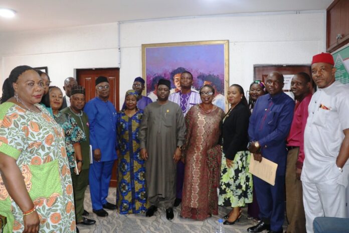 The Permanent Secretary, Dr. Mukhtar Yawale Muhammad with Directors and members of the MSSP committee during the official inauguration ceremony.