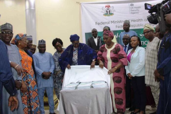 National Guidelines for Chemical Event Surveillance Unveiling: Performed on behalf of the Coordinating Minister by the Permanent Secretary Federal Ministry of Health & Social Welfare Daju Kachollom mni, unveiling the National Guidelines for Chemical Events Surveillance In Nigeria; ably supported by Pharm. Olubunmi Aribeana Director Food and Drugs Services Dept. and major stakeholders.