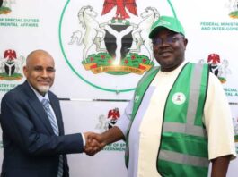 PS FMSDIGA, Dr. Onwusoro Maduka Ihemelandu with Director Saleem Muhammad of PENCOM