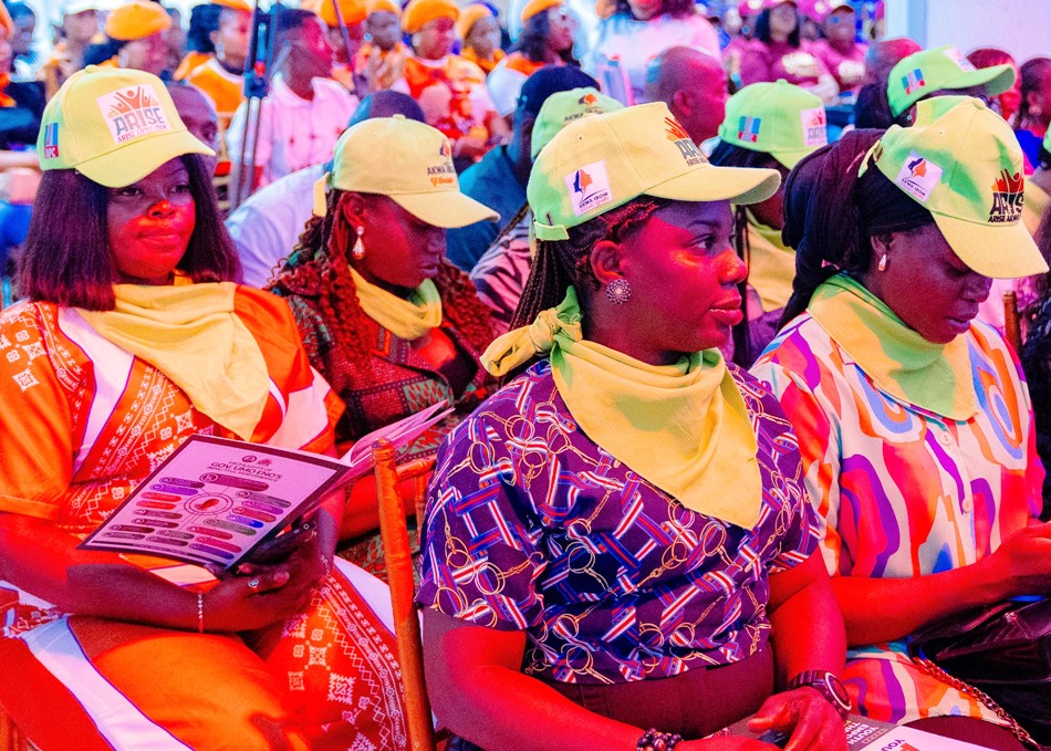 A Cross-Section of Guests and Participants at the opening ceremony of ARISE Youth Skills Week 2025 in Uyo, Akwa Ibom. The Honourable Minister of Youth Development described the launch of the ambassador programme as a strategic move to bring Federal youth programmes closer to communities