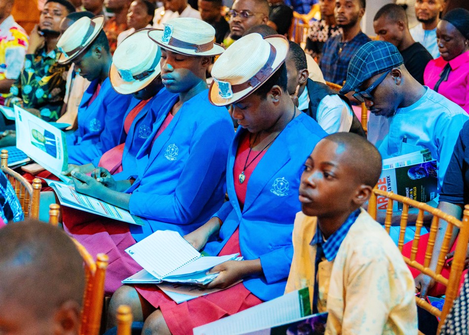 A Cross-Section of Guests and Participants at the opening ceremony of ARISE Youth Skills Week 2025 in Uyo, Akwa Ibom. The Honourable Minister of Youth Development described the launch of the ambassador programme as a strategic move to bring Federal youth programmes closer to communities