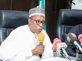 The Inaugural Inter-Ministerial Advisory committee meeting on Nigeria's hosting the 5th Global High- Level Ministerial Conference on Antimicrobial Resistance AMR, slated for 29-30 June 2026. The Honourable Coordinating Minister for Health & Social Welfare Prof. Muhammad Ali Pate addressing participants during the meeting.