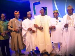 R-L Director Procurement, Federal Ministry of Regional Development, Engr. Abdulrasheed A. Lawal, in a group photograph with other awards recipients at the Africa Procurement and supply chain summit and Awards 2025 held in Lagos, Nigeria.