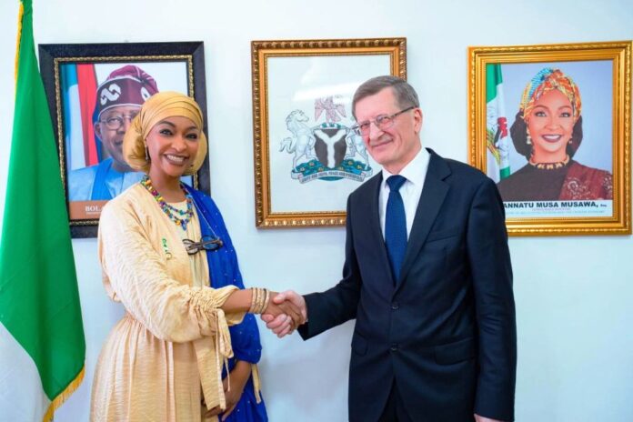 Russia Offers To Increase Scholarships For Nigerian Students Honourable Minister of Art, Culture, Tourism and the Creative Economy, Barr. Hannatu Musa Musawa, with Ambassador A.L. Podelyshev, Ambassador Extraordinary and Plenipotentiary of the Russian Federation to Nigeria, during a courtesy visit to the Ministry in Abuja to discuss strengthening cultural ties and exploring areas of collaboration between Nigeria and Russia. 10th July 2025