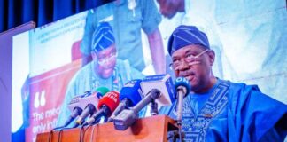 Secretary to the Government of the Federation, Sen. George Akume, fnim, CON, on behalf of President Bola Ahmed Tinubu, GCFR, launched the book entitled "According to the President: Lessons from a Presidential Spokesman’s Experience" authored by the former Senior Special Assistant on Media and Publicity to President Muhammadu Buhari, Malam Garba Shehu on Wednesday day, 9th July, 2025 in Abuja.