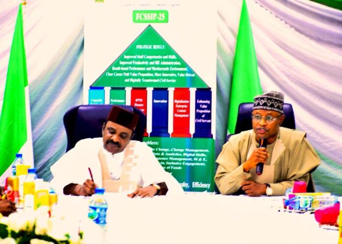 Transportation Ministry To Partner With Kaduna State Government L-R, the Hon. Minister of Transportation, sen. Said Ahmed Alkali, noting the request his quest, the Governor of Kaduna state sen. Uba Sani was making to enable him to respond to the Governor.