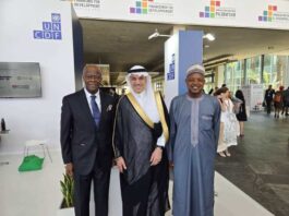 Photo Caption (L-R): 1. Mr. Wale Edun, Honourable Minister of Finance and Coordinating Minister of the Economy, Federal Republic of Nigeria 2. His Excellency Mohammed Al-Jadaan, Minister of Finance, Kingdom of Saudi Arabia 3. Senator Abubakar Atiku Bagudu, Honourable Minister of Budget and Economic Planning, Federal Republic of Nigeria