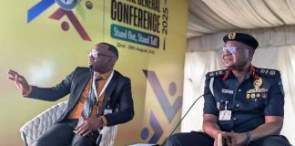 Director-General, Bureau of Public Procurement (BPP), Dr. Adebowale A. Adedokun, FCIPS, ACFE, left, makes his presentation at the 65th Edition of the Annual 2025 Conference of the Nigerian Bar Association (NBA) in Enugu