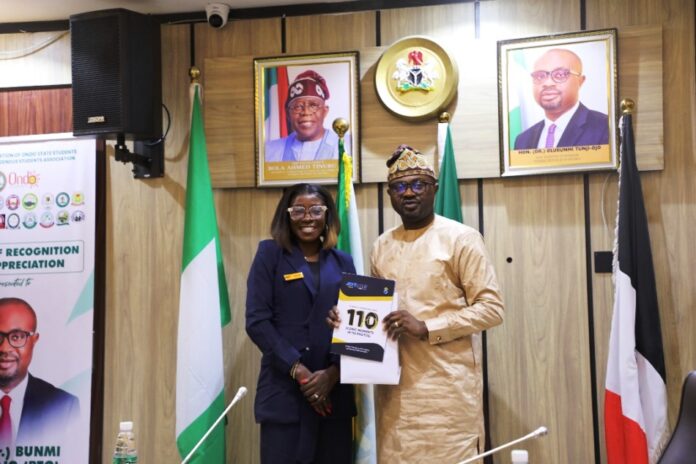 Courtesy visit at the Ministry. R-L: The Minister of Interior, Dr. Olubunmi Tunji-Ojo and the President of JCI, Oluwatoyin Atanda during the Courtesy visit at the Ministry.
