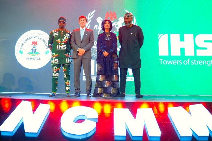 L–R: Ayotade Oyinlola, Executive Vice President and Chief Human Resources Officer, IHS Nigeria; Mohamad Darwish, Executive Vice President, IHS Nigeria, CEO and Co-Founder; Hannatu Musa Musawa, Minister of Art, Culture, Tourism and the Creative Economy and Olugbile Holloway, Director-General, National Commission for Museums and Monuments (NCMM), at the launch of Nigeria’s first-of-its-kind National Digital Museum on the 15th of August 2025, Lagos, Nigeria.