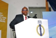 Director-General, Bureau of Public Procurement (BPP), Dr. Adebowale A. Adedokun, FCIPS, ACFE, delivering his keynote address at the Nigerian Institute of Quantity Surveyor workshop at Enugu State