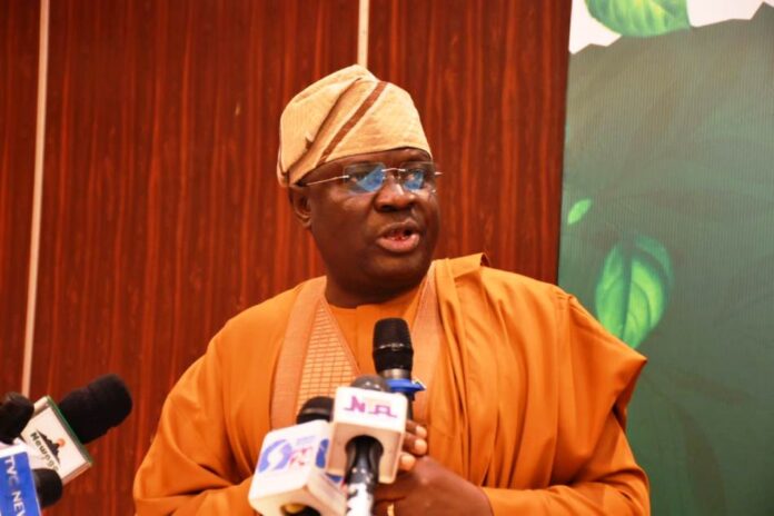 The Permanent Secretary of the Ministry of Agriculture and Food Security, Dr Marcus Olaniyi Ogunbiyi, during the workshop