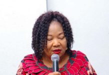 The Director Overseeing the Office of the Permanent Secretary Transportation Musa Ibrahim. Represented by Dr. Vivian Nwosu. Director, Special Duties in the Ministry. Presenting a remark during the ACTU Inauguration in the conference room of the ministry. 26-08-2025.