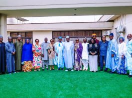 Secretary to the Government of the Federation, Sen. George Akume, fnim, CON, receives in audience Council of Retired Federal Permanent Secretaries (CORFEPS) led by the former Secretary to the Government of the Federation, Dr. Yayale AHMED, CFR, on Thursday, 28th August, 2025 in Abuja.