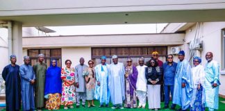 Secretary to the Government of the Federation, Sen. George Akume, fnim, CON, receives in audience Council of Retired Federal Permanent Secretaries (CORFEPS) led by the former Secretary to the Government of the Federation, Dr. Yayale AHMED, CFR, on Thursday, 28th August, 2025 in Abuja.