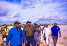 The Honourable Minister of Water Resources and Sanitation, Engr. Prof. Joseph Terlumun Utsev, on 7th August 2025, led an inspection visit to the ongoing upgrading and reconstruction of the Alau Dam in Maiduguri, Borno State, under the Renewed Hope Agenda of President Bola Ahmed Tinubu, GCFR.