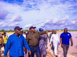The Honourable Minister of Water Resources and Sanitation, Engr. Prof. Joseph Terlumun Utsev, on 7th August 2025, led an inspection visit to the ongoing upgrading and reconstruction of the Alau Dam in Maiduguri, Borno State, under the Renewed Hope Agenda of President Bola Ahmed Tinubu, GCFR.