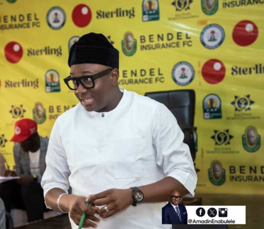 Executive Chairman of the Edo State Sports Commission, Hon. Amadin Desmond Enabulele