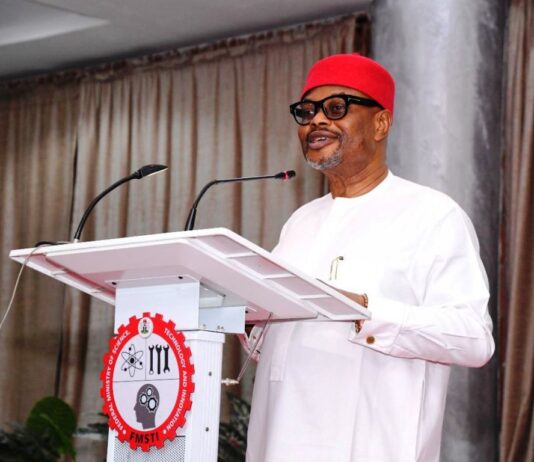 Honourable Minster of Innovation, Science and Technology Chief Uche Geoffrey Nnaji