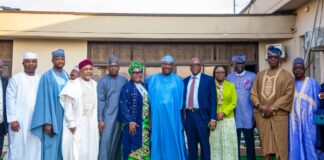 Secretary to the Government of the Federation, Sen. George Akume, fnim, CON, receives in audience officials of Revenue Mobilisation Allocation and Fiscal Commission (RMAFC) on Monday, 18th August, 2025 in Abuja.