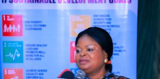 The Senior Special Assistant to the President on SDGs, Princess Adejoke Orelope-Adefulire ,delivering her keynote address at the event