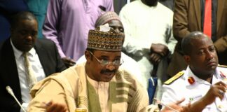 The Hon. Minister of Transportation, Sen. Said Ahmed Alkali addresses the Adhoc Committee on Baro Inland Port at the National Assembly Complex, August 12th 2025.
