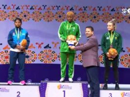Didih Onome Omolola won gold in the women 53kg category at the Commonwealth Weightlifting Championship in India.