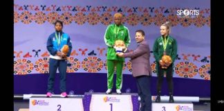 Didih Onome Omolola won gold in the women 53kg category at the Commonwealth Weightlifting Championship in India.
