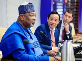 The Minister of Agriculture and Food Security, Sen Abubakar Kyari during the High-Level Meeting in Rome, Italy