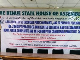 Benue Assembly Moves To Establish Anti-Corruption Commission