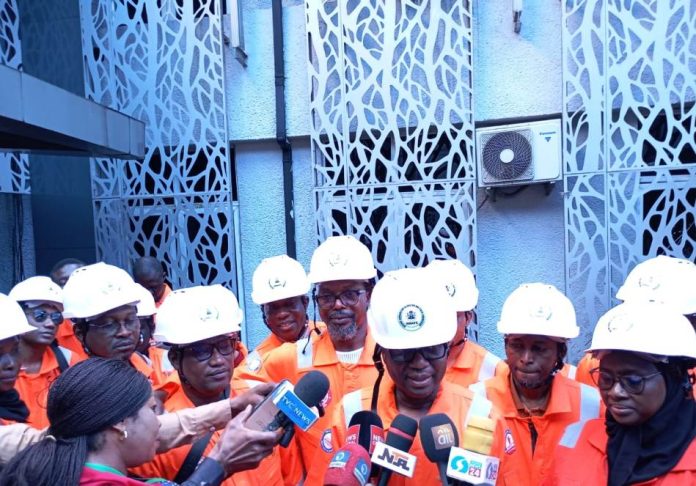 Dr. M.B. Shehu, addressing journalists in Asaba Delta State