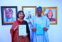 The Honourable Minister of Art, Culture, Tourism and the Creative Economy, Barr. Hannatu Musa Musawa, and the Chairman of the National Sports Commission, Hon. Shehu Dikko, at the signing of Memorandum of Understanding to strengthen collaboration between both institutions, 4th September 2025.