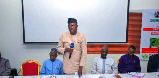 The Representative of the Permanent Secretary and Director, Agricultural Land and Climate Change Management Services Department, Mr Oshadiya Olanipekun during the meeting in Abuja.