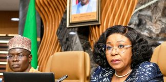 HCSF, Mrs Didi Esther Walson-Jack, OON, mni, delivering her address at the inauguration of the committee