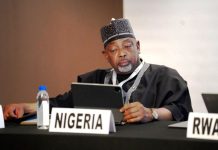 The Minister of Agriculture and Food Security, Sen Abubakar Kyari, during the meeting in Dakar, Senegal.