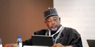 The Minister of Agriculture and Food Security, Sen Abubakar Kyari, during the meeting in Dakar, Senegal.