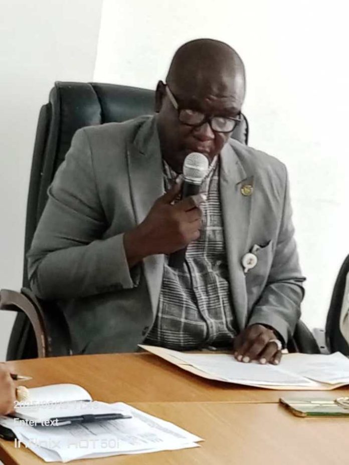 Representative of the Permanent Secretary MPR and Director of Midstream and Downstream, Mr. Mohammed Mohammed Abubakar speaking during the inauguration ceremony of the Plan Implementation Committee to drive the National Development Plan (2026 - 2030) in Abuja.