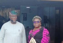Mrs Ngozi Akinbodewa, Head of the SERVICOM PRESIDENCY Office and Dr Lukman Eniola, Director Human Resource Management and Administration ( FAAN)