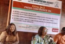 L-R NOA State Director Mrs. Tracy Ikolomi, NOA DG's Rep. & Director General Services Mrs. Rebecca Nasamu and Mr. Patrick Ochei