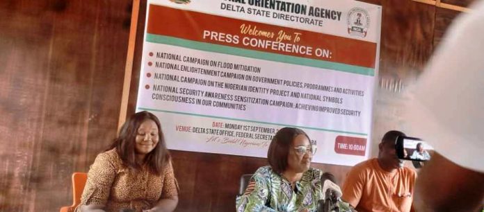 NOA Flags Off Campaigns L-R NOA State Director Mrs. Tracy Ikolomi, NOA DG's Rep. & Director General Services Mrs. Rebecca Nasamu and Mr. Patrick Ochei