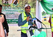 Managing Director/CEO, FERMA, Dr. Emeka Agbasi, FNSE, FNIHTE, during the flag-off of Operation Safeguard the Road (OSGR) today 25th September, 2025