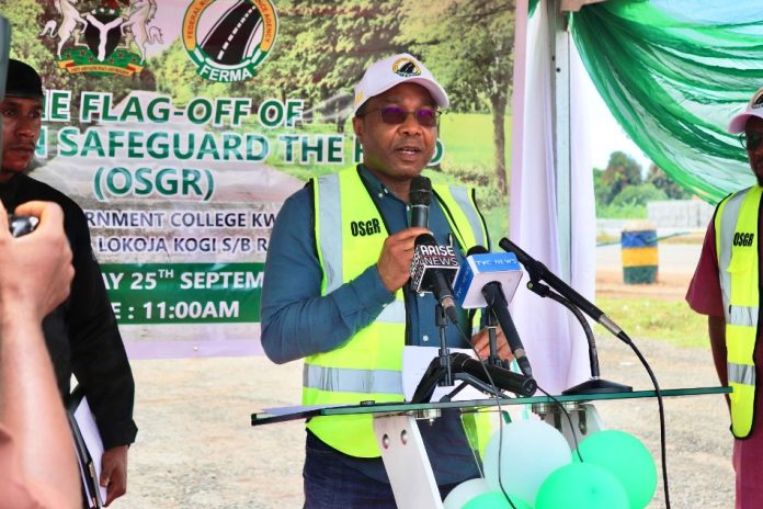 Managing Director/CEO, FERMA, Dr. Emeka Agbasi, FNSE, FNIHTE, during the flag-off of Operation Safeguard the Road (OSGR) today 25th September, 2025
