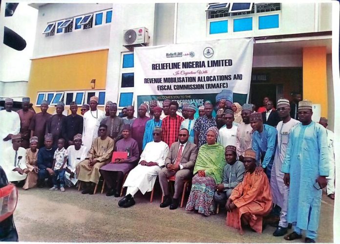 Front Row (Middle): Hon Ismail Mohammed Agaka, Federal Commissioner representing Kwara State; Front Row (4th right): Nwaze Joseph Okechukwu, Secretary to the Commission and other Senior Staff and Participants of the Training Exercise in Nasarawa State