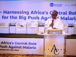 Prof. Muhammad Ali Pate Coordinating Minister for Health & Social Welfare delivering his keynote address during the 2-day Big Push Against Malaria Programme event held at the Abuja Continental Hotel Abuja. ( 11th Thursday - 12 Friday September 2025).