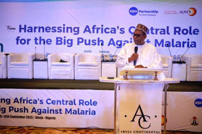 Prof. Muhammad Ali Pate Coordinating Minister for Health Prof. Muhammad Ali Pate Coordinating Minister for Health & Social Welfare delivering his keynote address during the 2-day Big Push Against Malaria Programme event held at the Abuja Continental Hotel Abuja. ( 11th Thursday - 12 Friday September 2025).