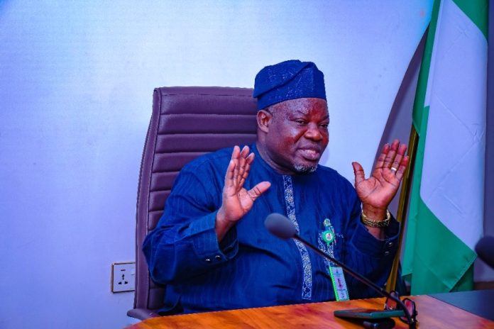 Surveyor-General of the Federation, and also the Chairman of the Governing Council of the African Institute for Geospatial Information Science and Technology (AFRIGIST) Surv. Abuduganiyu Adebomehin