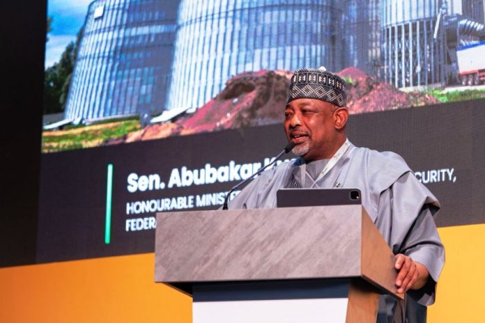 The Minister of Agriculture and Food Security, Sen. Abubakar Kyari, during the unveiling of Postharvest Systems Transformation Program.