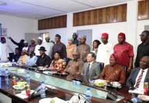 A group photograph of the 3rd quarter Stakeholders Engagement of FMSDIGA with the PS, Dr Onwusoro Maduka Ihemelandu 4th from the right & His Excellency MERSOLE J. MELLEJOR Ambassador, Philippine Embassy Abuja, Nigeria Permanent Representative to ECOWAS, 3rd from the Right with other dignitaries