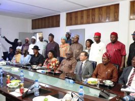 A group photograph of the 3rd quarter Stakeholders Engagement of FMSDIGA with the PS, Dr Onwusoro Maduka Ihemelandu 4th from the right & His Excellency MERSOLE J. MELLEJOR Ambassador, Philippine Embassy Abuja, Nigeria Permanent Representative to ECOWAS, 3rd from the Right with other dignitaries
