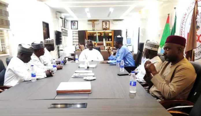 APC Caucus Of Adamawa State Assembly1 The lawmakers, led by the Minority Leader of the House and Leader of the group, Hon. Suleiman Umar Alkali (Yola North) in a discussion with the DG NTAC, Rt. Hon. Buba Yakub.